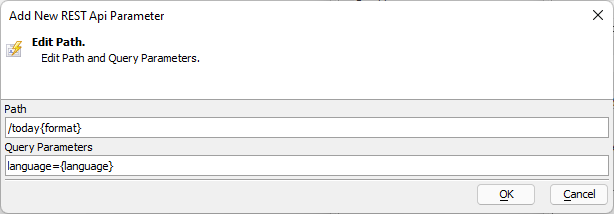 Defining the Path and Query Parameters